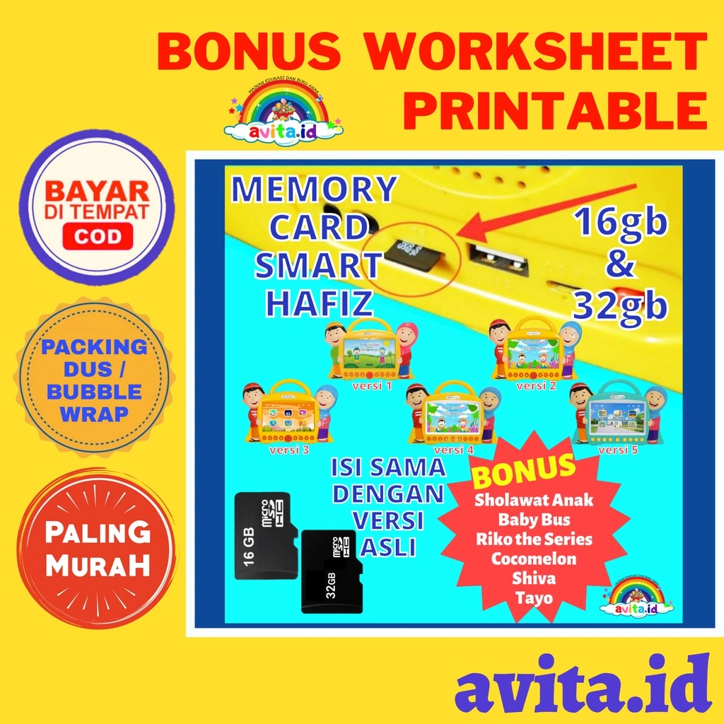 avita.id Smart Hafiz memory card untuk Smart Hafiz Versi 1 2 3 4 dan 5