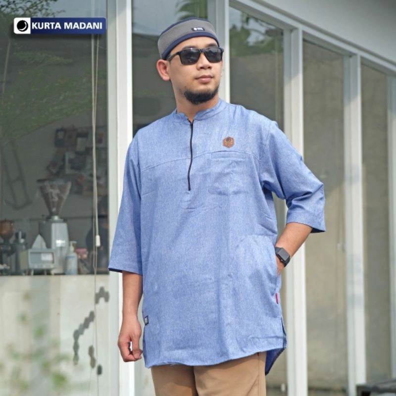 Kurta Madani ROSAL Koko Pria Dewasa Lengan 3/4 Ukuran M L XL 2XL 3XL