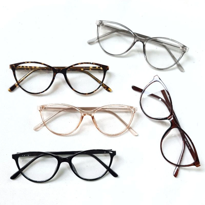 Kacamata Cat Eye Oval 1088  + Lensa Anti Radiasi Minus