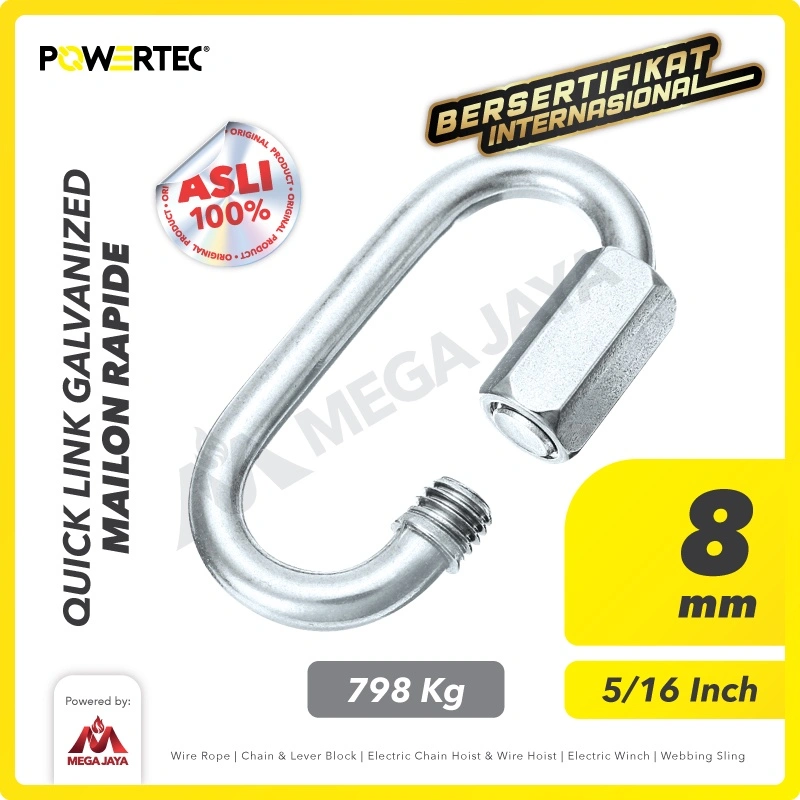 POWERTEC Quick Link / Mailon Rapide 8mm Screw Lock Climbing Gear