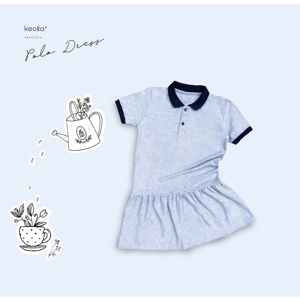KEOLA -  Fancy Polo Dress Anak / Dress Polo Anak Premium