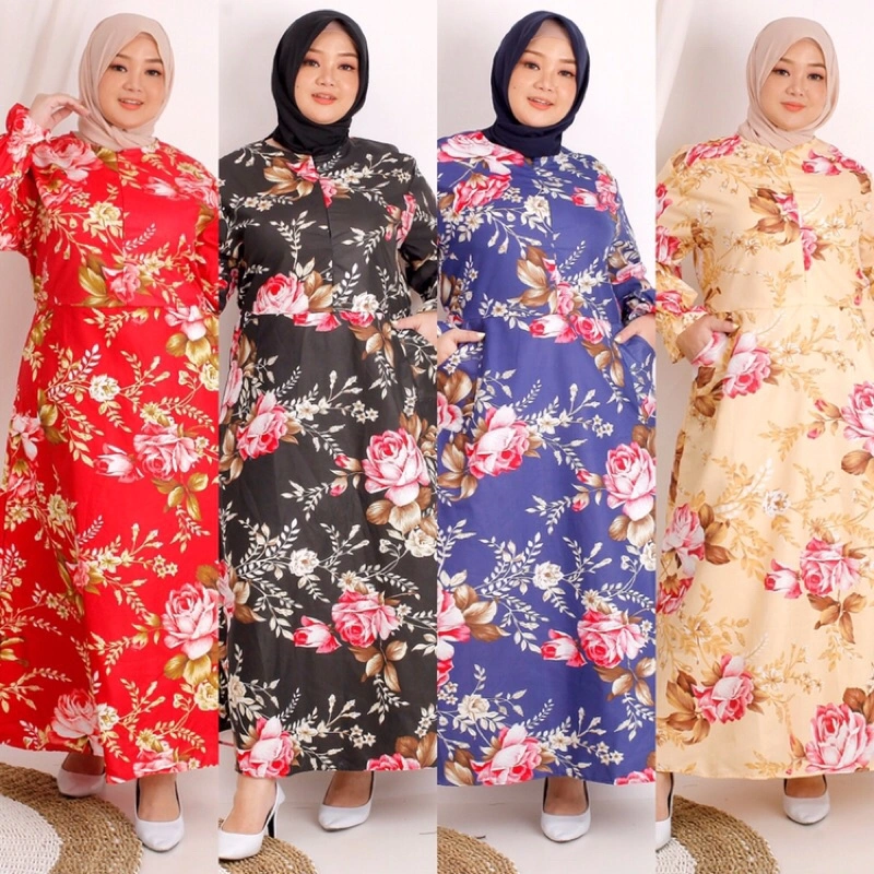 Gamis BIG SIZE LD120 XXL/XXXL Jumbo Jelita katun MURAH [1KG=3pcs]