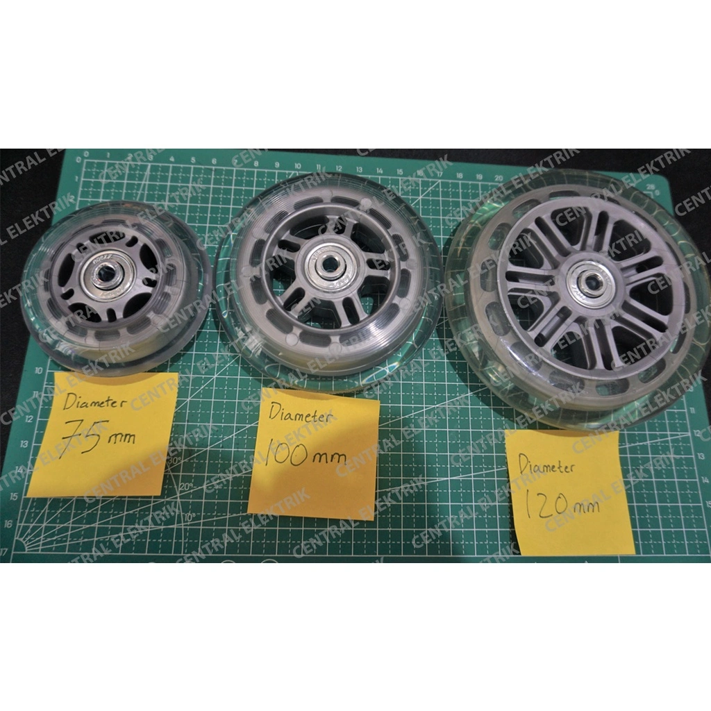 Roda PU Premium - Rollerblade cocok untuk pengganti roda Stroller / Koper / Kursi Roda / Lemari / Trolly
