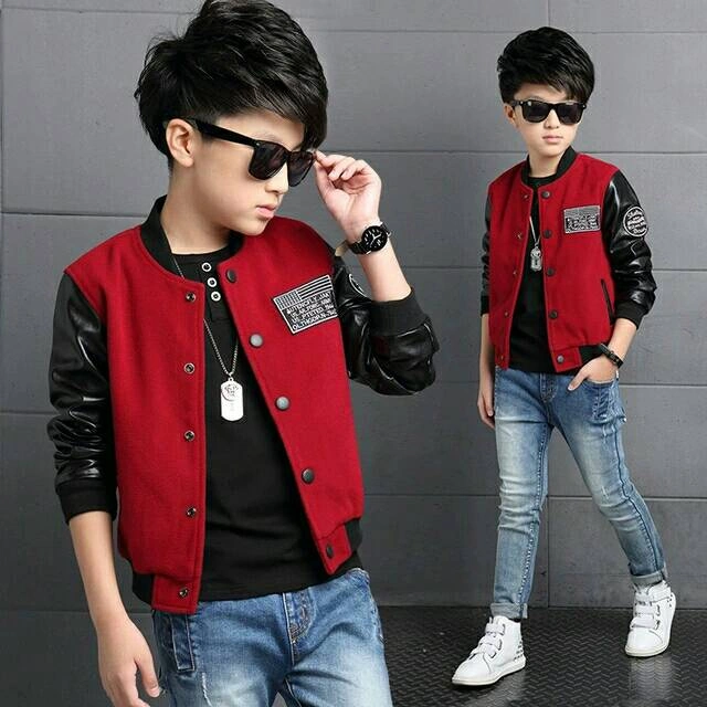 Jaket anak laki laki cowok pria cewek perempuan karakter semi kulit murah model terbaru keren bingit