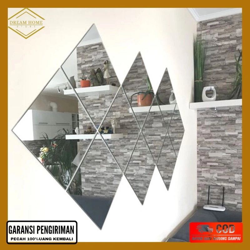MINIMALYCermin Dinding Tempel (ASLI CERMIN) Cermin Dinding Aesthetic Cermin Full Body Dekorasi