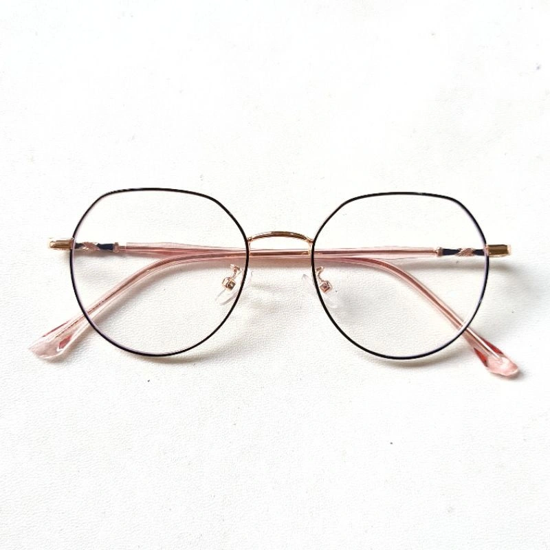 Kacamata Prisma Oval Metal 72672  + Lensa Anti Radiasi