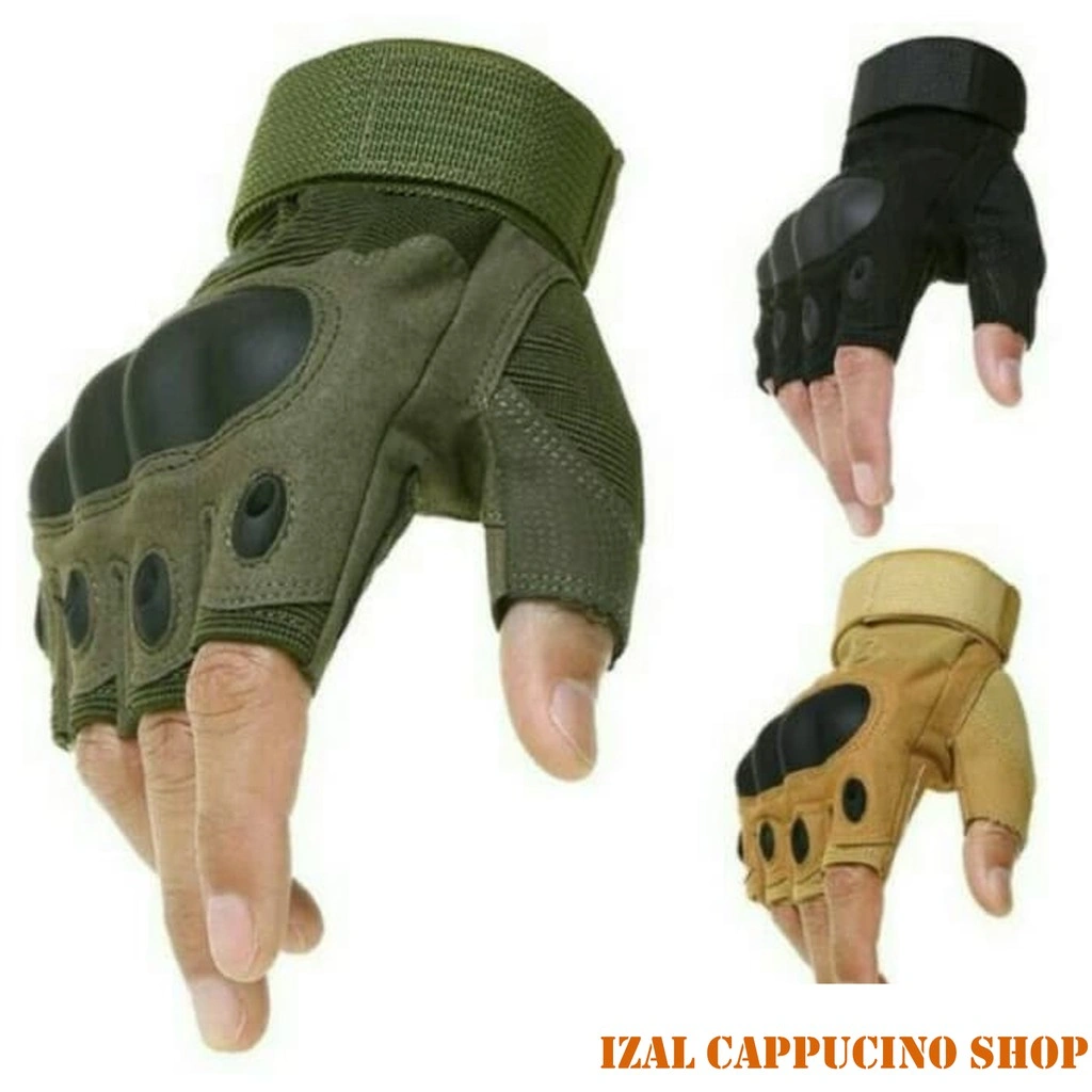 Sarung Tangan Motor Sepeda Half Finger Tactical Glove Gloves Bikers Touring PREMIUM QUALITY
