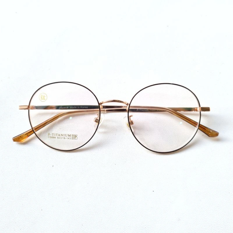 Frame + Lensa Anti Radiasi Kacamata Oval Metal 33014