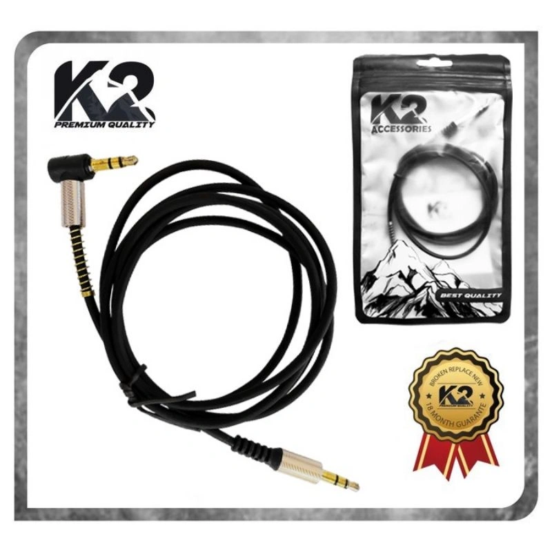 G199 Kabel Aux K2 PREMIUM QUALITY Audio Extender Jack 3.5mm Hifi