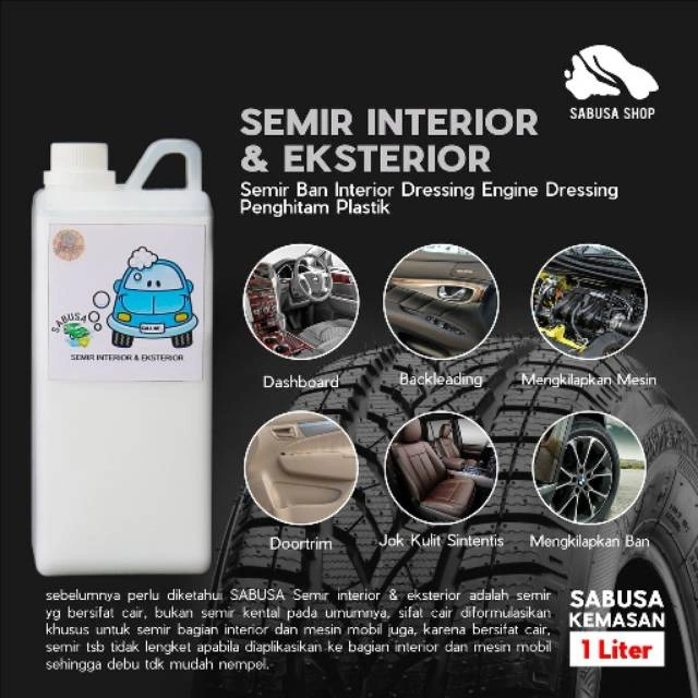 SABUSA Semir Ban, Dashboard, Mesin, Karet, Pengkilap Interior & Mesin Mobil, Motor Premium Quality