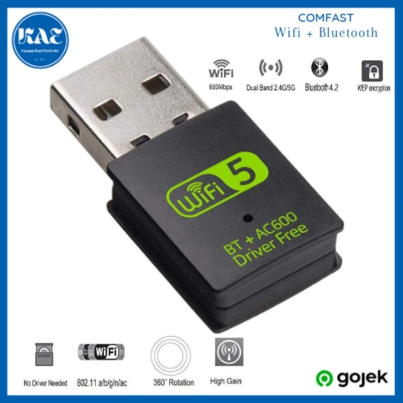 Dongle Wifi Receiver USB Comfast Transmitter STB PC Adapter 600Mbps