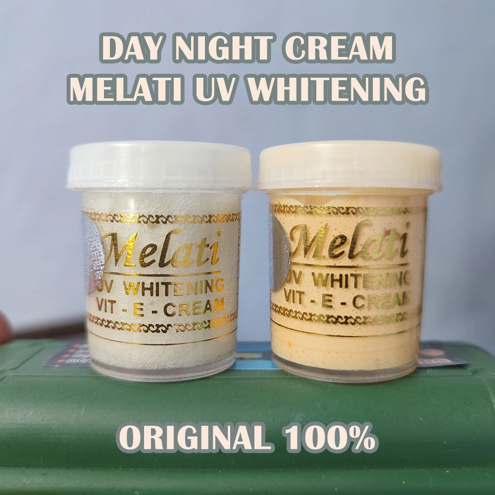 Cream Melati UV Whitening Pemutih Wajah Siang Malam Skincare Penghilang Jerawat Toner Glowing Pria Wanita MS Glow Ling Zhi Day Night Theraskin Racikan