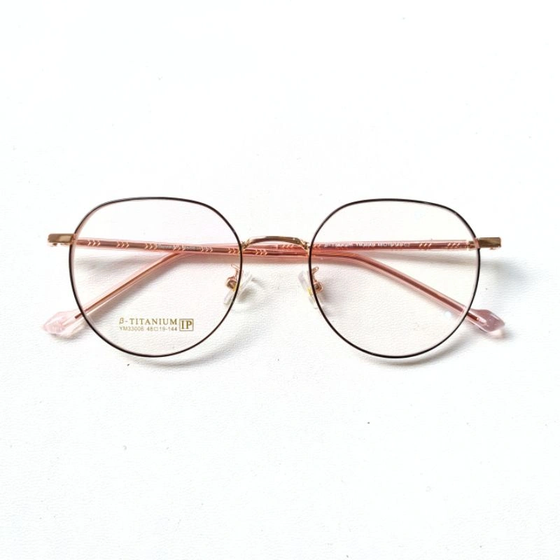 Kacamata Prisma Oval Metal 33006 + Lensa Anti Radiasi