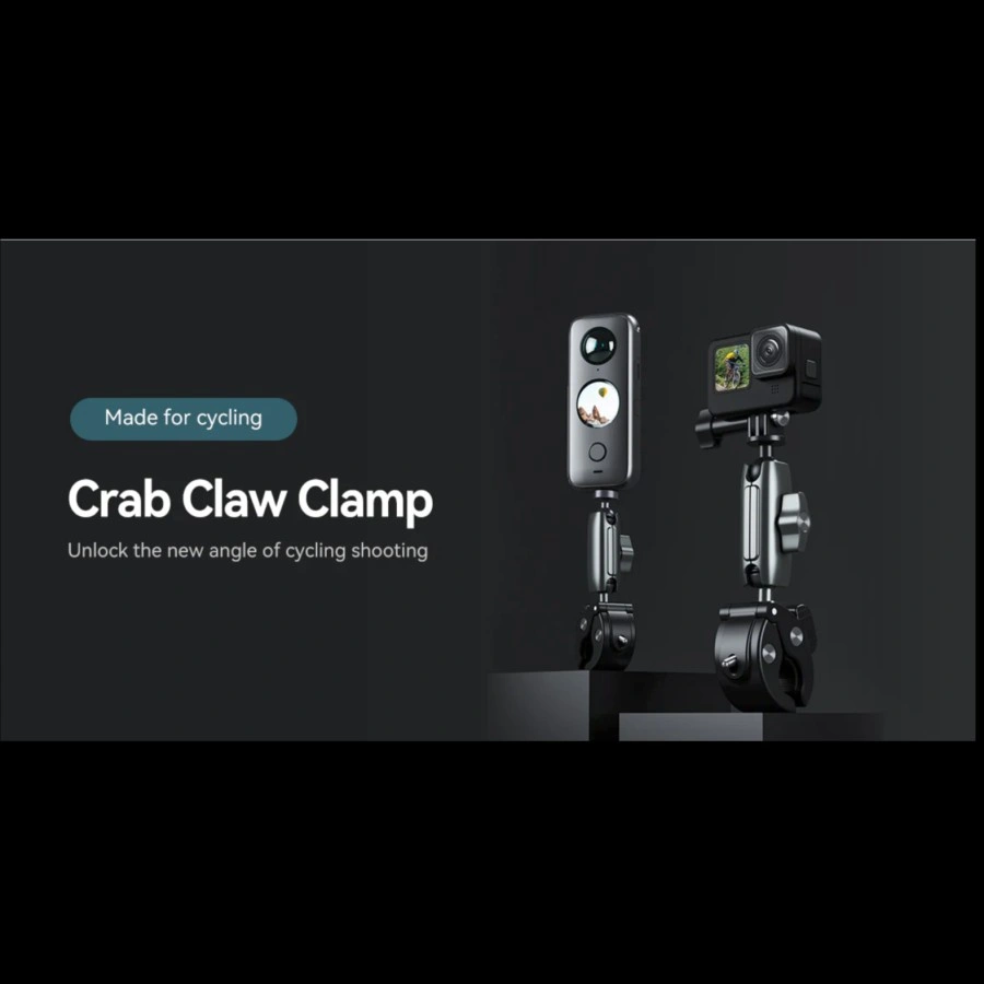 TELESIN Aluminum Alloy Universal Handlebar Mount Motorcycle / Bicycle for Action Camera Gopro Insta360 Pocket