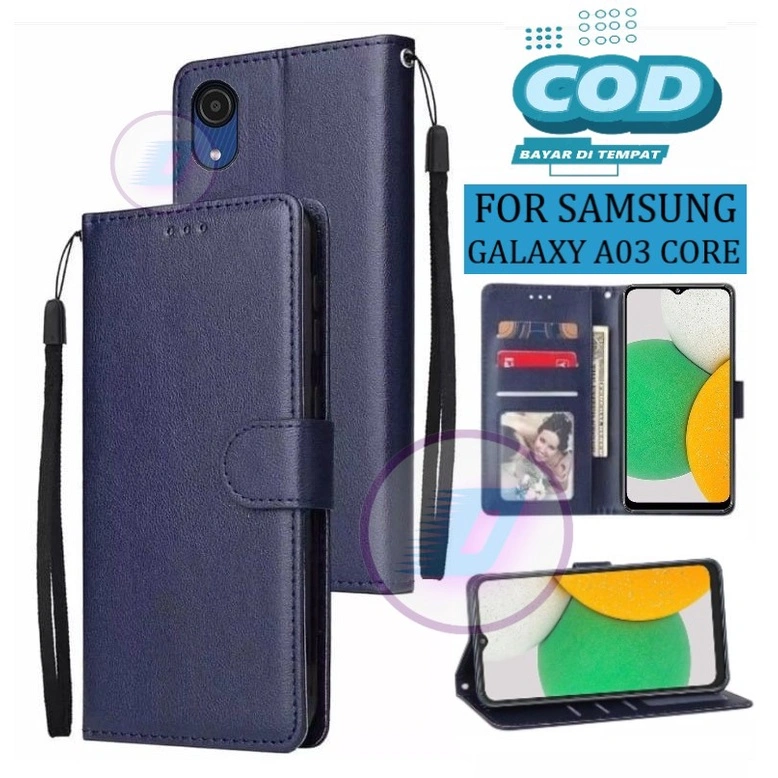 CASE HP UNTUK SAMSUNG GALAXY A03 CORE FLIP LEATHER CASE PREMIUM-FLIP WALLET CASE KULIT