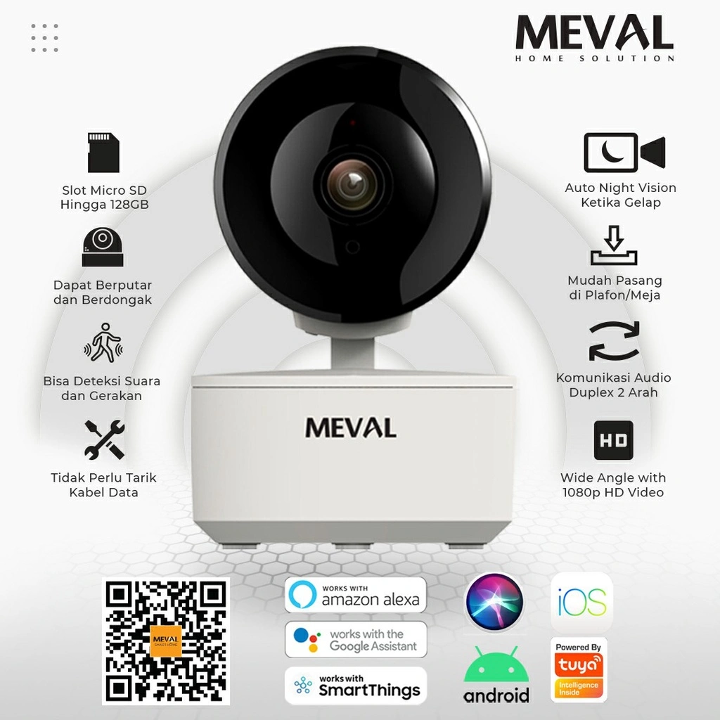 Smart Indoor PTZ IP Camera  - SP1-C01 - MEVAL