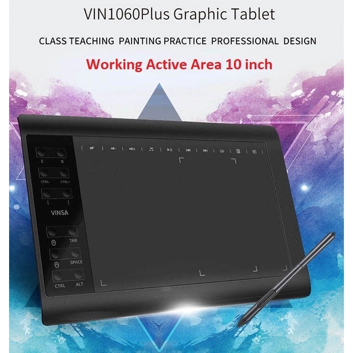 Drawing Graphic Pen Tablet 10 inch VINSA 1060Plus Digital Drawing Pad