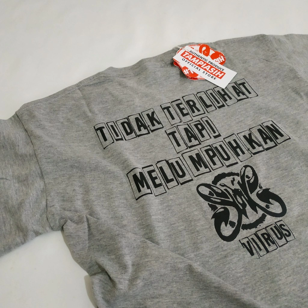 VIRUS - ABU MUDA- LENGAN PENDEK - 100% ORIGINAL MADE IN SLANKERS - BAJU SLANK - KAOS SLANK - TAMPIAS