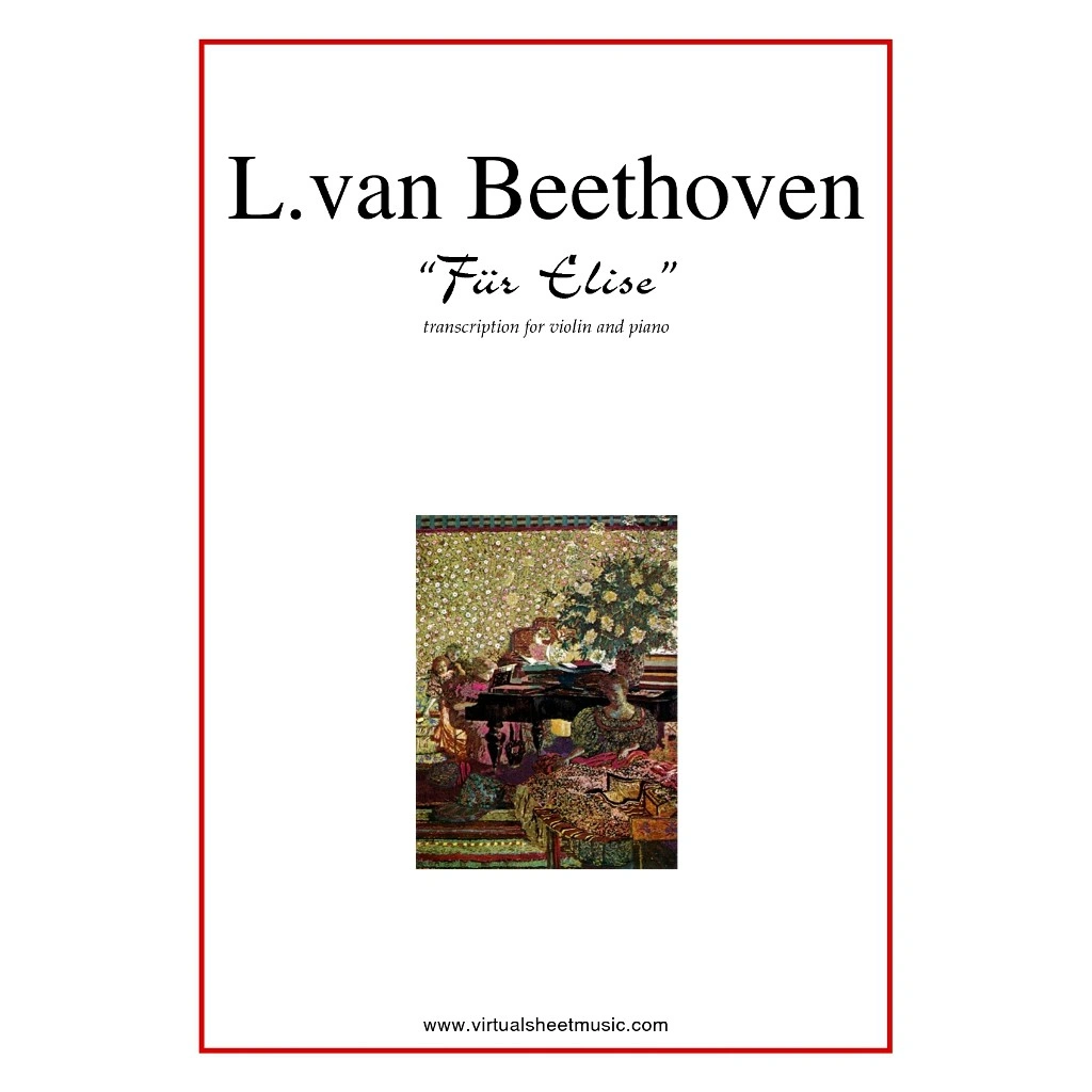 Buku Biola dan Piano Fur Elise by Ludwig van Beethoven