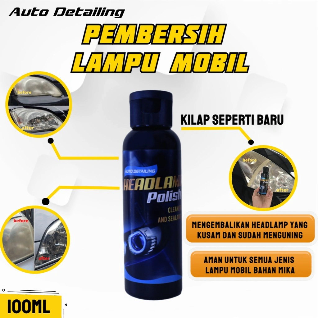 Pembersih Lampu Mobil Pengkilap Headlamp Headlight Polish