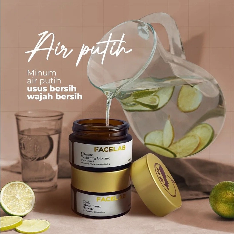 FACELAB - DAY & NIGHT WHITENING COMBO 2 PCS | CREAM SIANG MALAM PEMUTIH