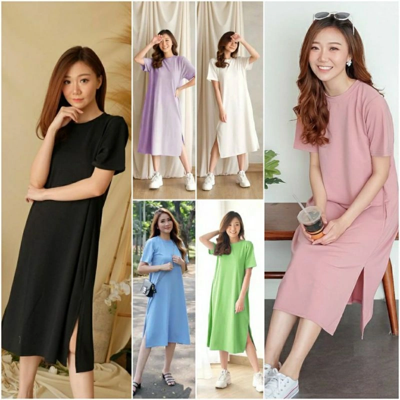 TUNIK Midi Dress ZOYA Oversize fit to XXL Katun Combed