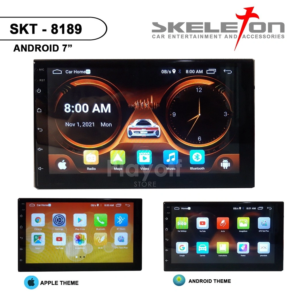 Head Unit Android 7 inch Skeleton 8189 MirrorLink Bluetooth GPS