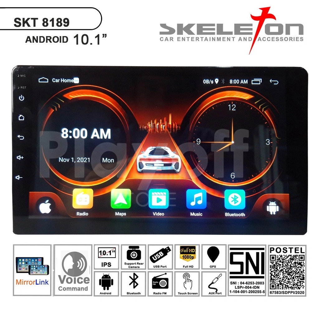 2 din Head Unit Android 10 Inch Skeleton 8189 Double Din Bluetooth GPS Mirrorlink