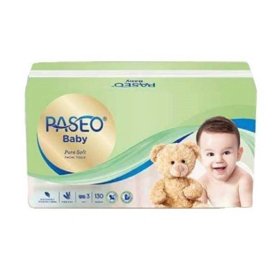 Paseo Baby Pure Soft Facial Tissue Travel Pack Tisu Bayi