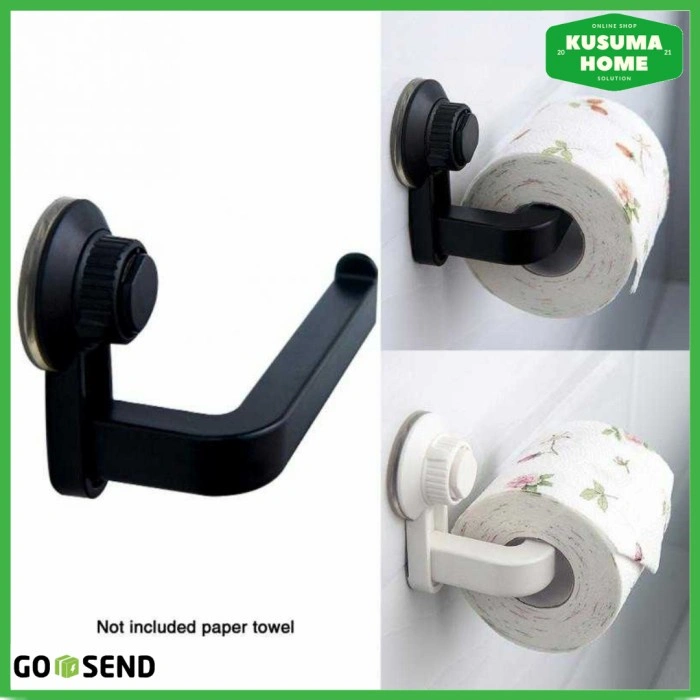 Gantungan Tempat Tisu Toilet HOUSEEN Roll and Flat Tissue Suction Cup
