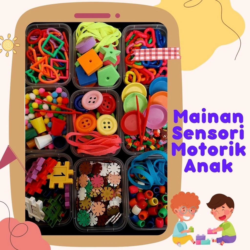 meronce aneka bentuk foam / aktivitas anak preschool TK / mainan edukasi murah
