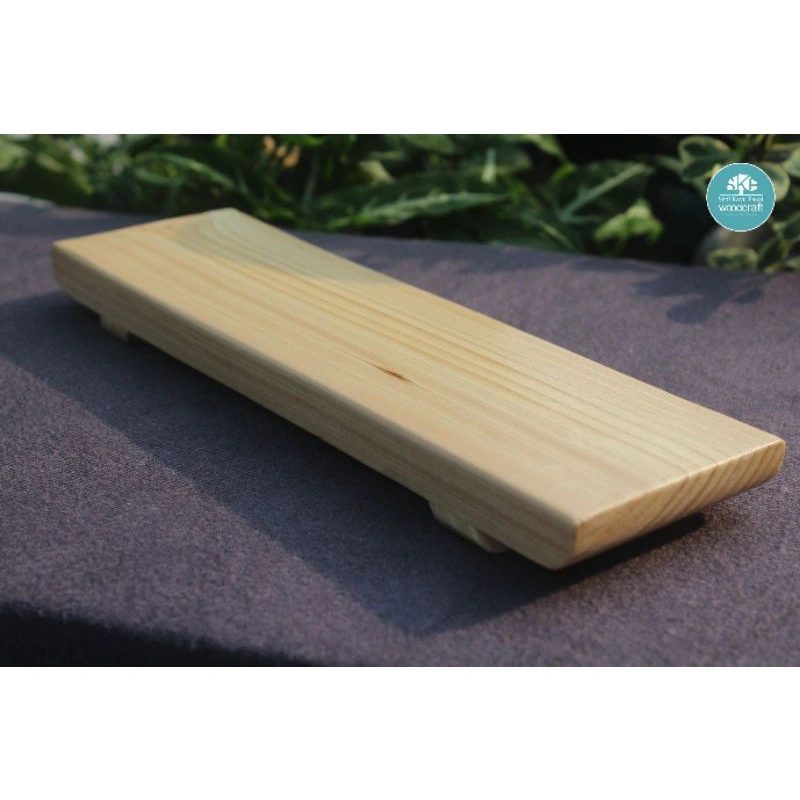 Nampan Panjang kayu gelas Slim Japanese Tray dekorasi fotografi produk white pine tatakan sushi tray estetis