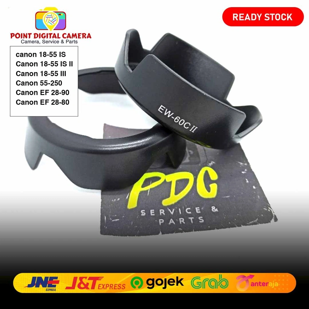 Lens Hood 58mm EW-60C ll For Lensa Kamera Canon EF-S 18-55mm IS II III 55-250mm 28-80mm 28-90mm