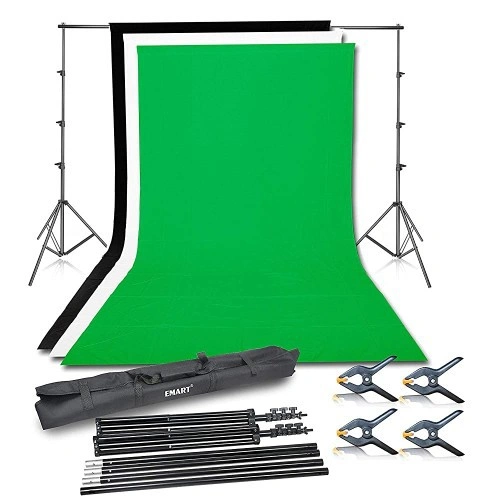 background stand 2x3m with kain green screen for zoom meeting video editing background photo tiang back stand kain background tiang kainground photo