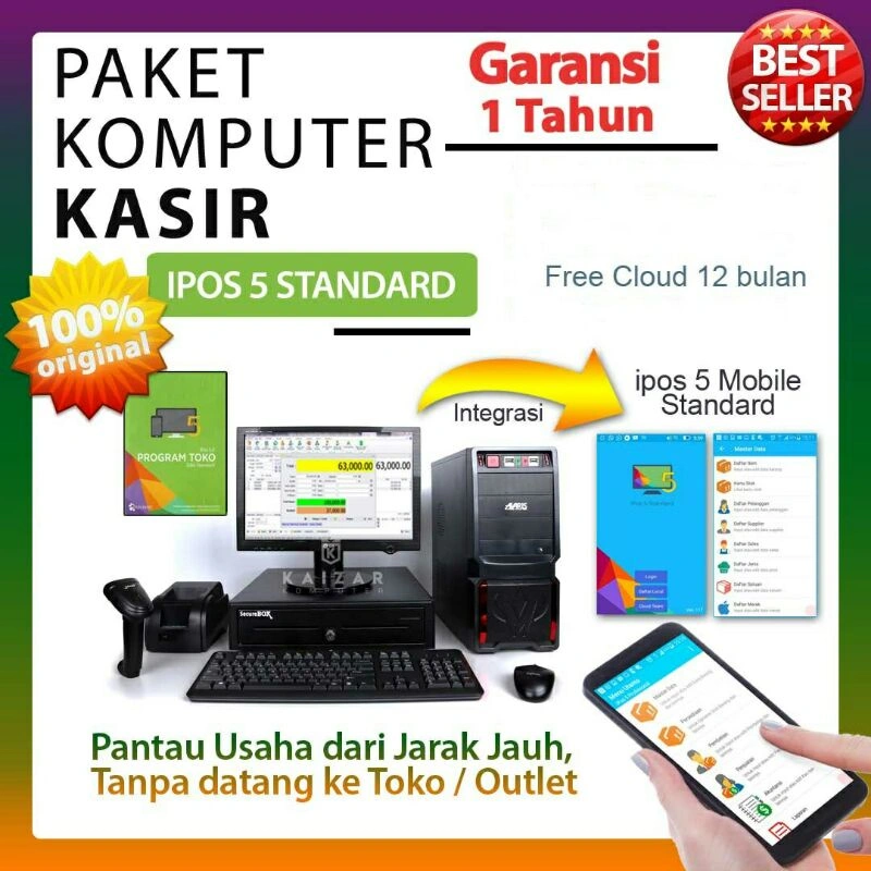 Komputer kasir siap pakai intel core i3 ll Komputer kasir PC lengkap ll Komputer kasir dengan program kasir ipos 5 ll Komputer lengkap untuk kasir siap pakai