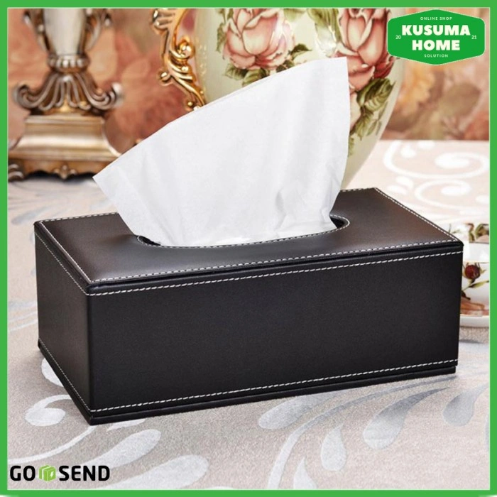 Tempat Tisu Desain Minimalis YANZ Kotak Premium Kulit Tissue Box