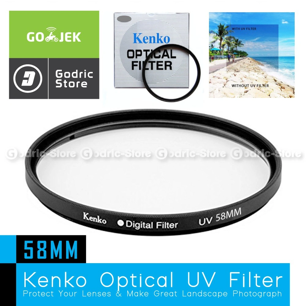 Kenko UV Filter 58mm for Fujifilm XA3 XA10 XA20 XT10 XT20 & DSLR Mirrorless with Kit Lens 18-55MM