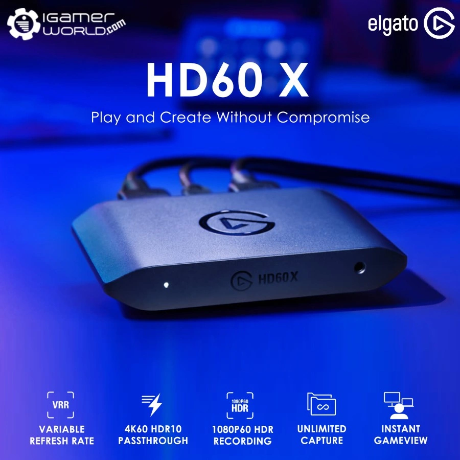 Elgato HD60 X / HD60X 4K60 HDR10 1080p60 Game Capture for Streaming