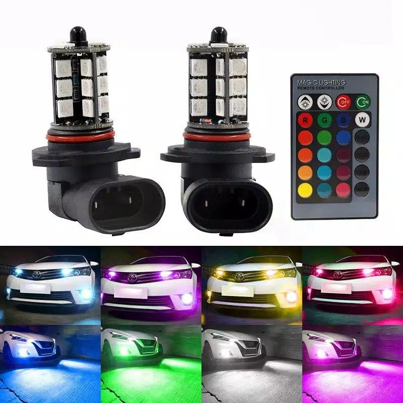 Lampu LED Foglamp H8 H11 Remote RGB 27 TITIK ACCESSORIES AKSESORIS MOBIL