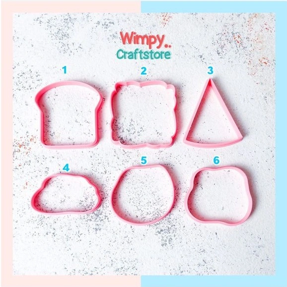 Wimpy Cetakan Roti Tawar Cetakan Clay Cutter Cookie Cutter Fondant Kue Mini