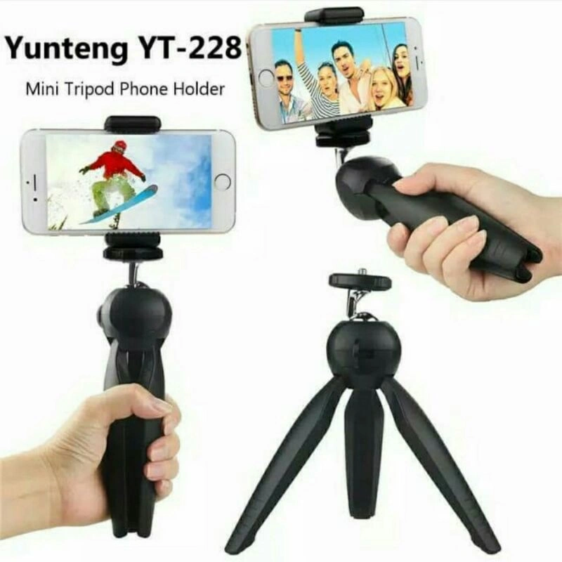 G486 TRIPOD YUNTENG YT228 - TRIPOD YUNTENG MINI YT-228 FREE HOLDER U