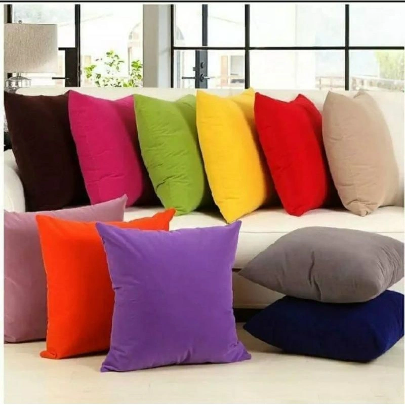 Bantal Sofa kotak VELBOA POLOS " 35 cm