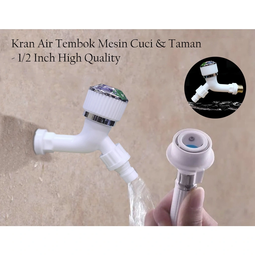 Kran Air Tembok Mesin Cuci dan Taman - 1/2 Inch - High Quality (KT)