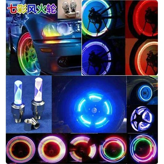 Tutup Pentil LED  Ban Motor Mobil Sepeda Warna Warni Car Tyre Wheel LED