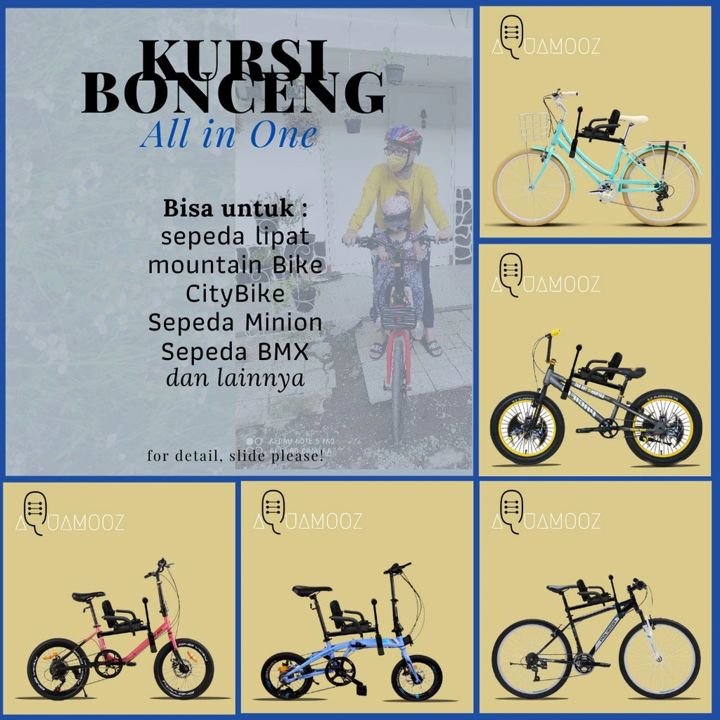 Kursi boncengan sepeda lipat minion mtb gunung phoenix sayur