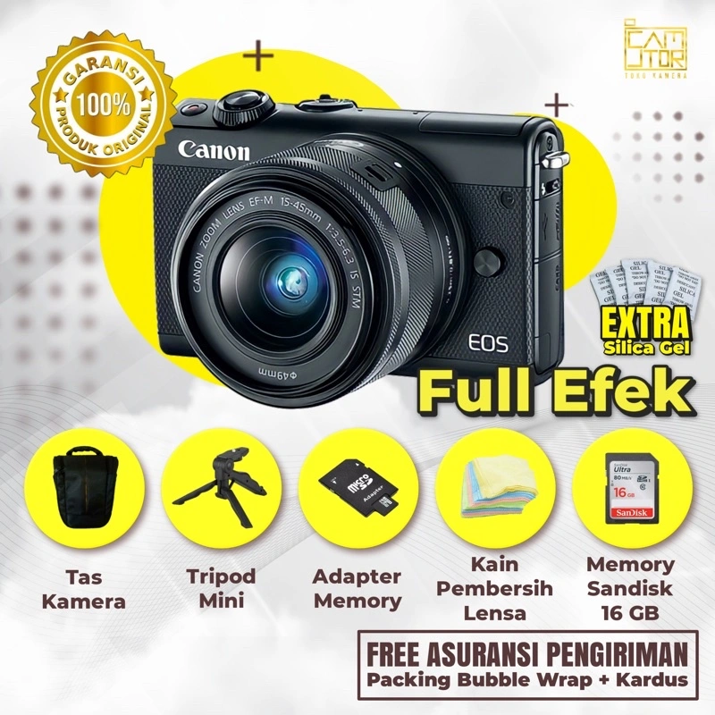 CANON M100 WIFI LIKE NEW BONUS BANYAK SIAP PAKAI