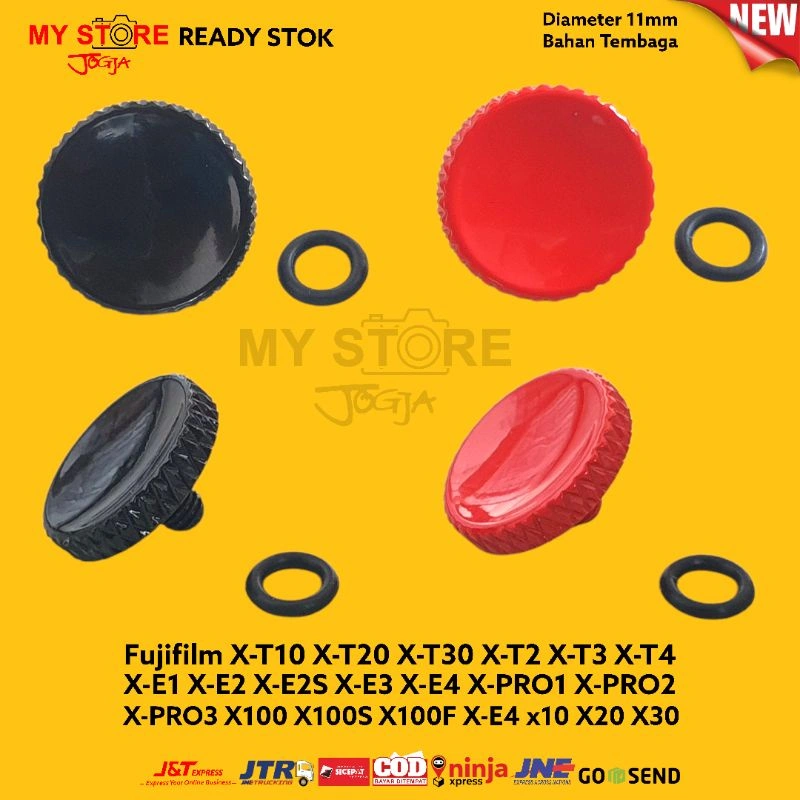 Tombol Shutter Release Button Camera O-Ring Copper Tembaga 11mm Cekung RED BLACK Kamera Fuji Fujifilm X-E2S X-E3 X-PRO1 X-PRO2 X-PRO3 X-T2 X-T10 X-T20 X100 X100S X100F X20 X30 X-T3 X-T4 X-T30 X-E4 Leica m7 M8 M9 M10 M-E M-P M-A Sony RX1 R RX10 II III IV