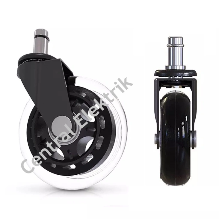 Original PAKET Roda Kursi Kantor (premium ) rollerblade - PU - 11 mm 3" - 5 pcs