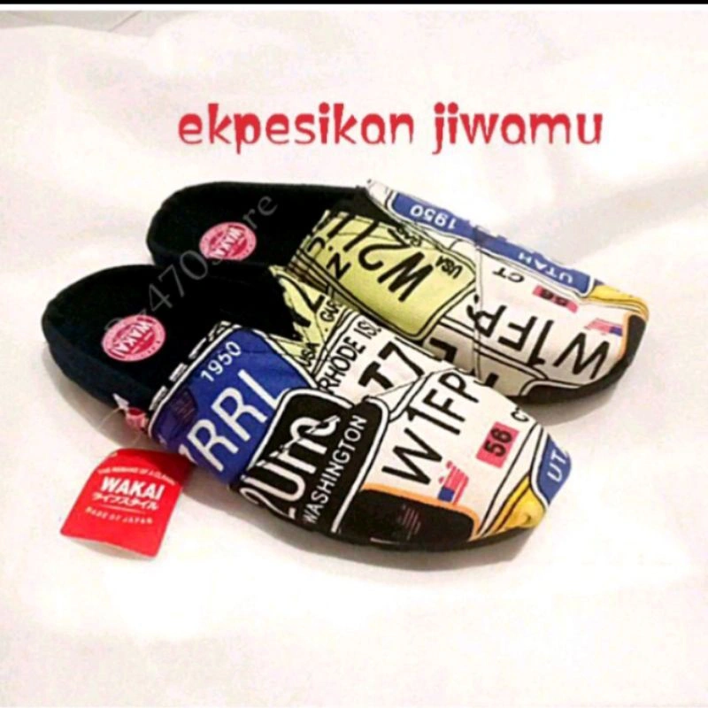 slop bustom/slip-on/Wakai/sepatu slipon/sepatu Wakai pria/sepatu Wakai wanita