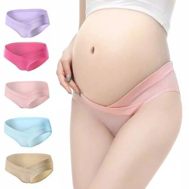 Celana Dalam Hamil  Wanita DEWASA Bahan Katun  Lembut / CD Hamil Low Waist Maternity Panty / CD Ibu Hamil Sepinggul ASLI A